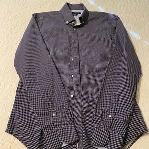 Blue Polka Dot Dress Shirt